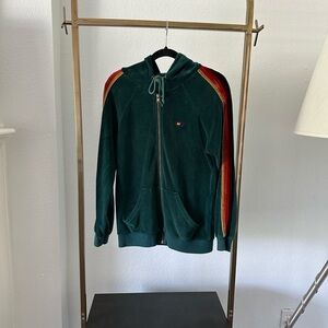 Aviator Nation velvet green hoodie (M)
